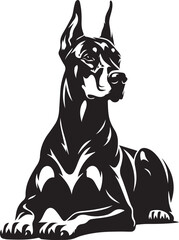 Dobermann Dog Vector	