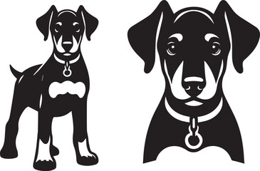 Dobermann Dog Vector	