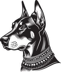 Dobermann Dog Vector	