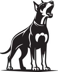 Dobermann Dog Vector	