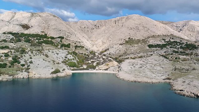 Mountainous Adriatic coast aerial