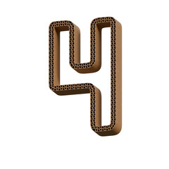 Obraz premium Cardboard 3D Alphabet or PNG Letters