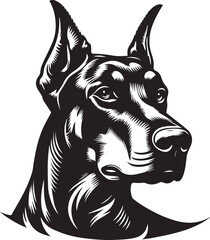 Dobermann Dog Vector	