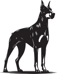 Dobermann Dog Vector	