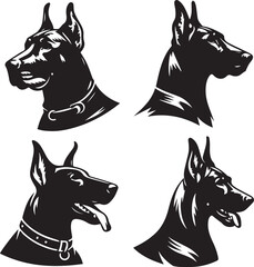 Dobermann Dog Vector	