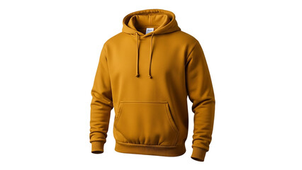 Brown hoodie isolated on transparent background