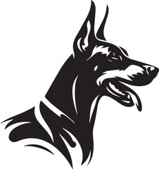 Dobermann Dog Vector	