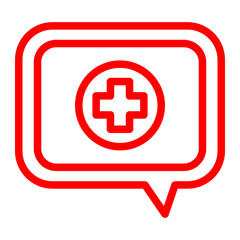 Obraz premium Medical Chat Bubble Icon 