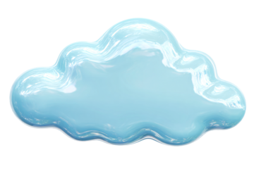 Glossy Blue Cloud Illustration