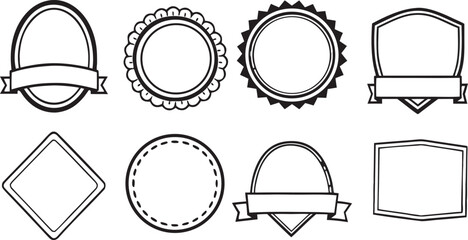 Various blank label and award design elements vector