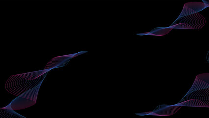 black background with colorful spiral lines
