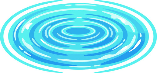 Simple Flat Style Water Ripple Effect Illustration Graphic Resource