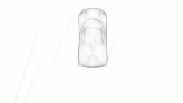 Car sketch moving forward and backward