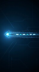 Obraz premium Futuristic Arrow - A Symbol of Technological Advancement and Direction.