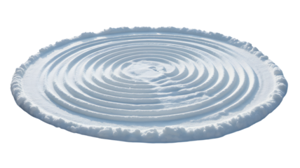 ripples in snow . Isolated on transparent background, png