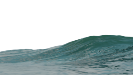 majestic wave crashing, a symphony of water in motion . Isolated on transparent background, png