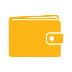 Yellow wallet icon