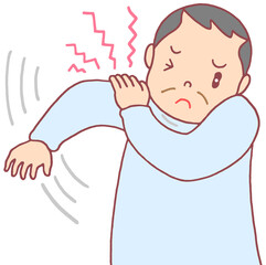 病気・疾患のイラスト - 肩痛・肩こり・五十肩・四十肩