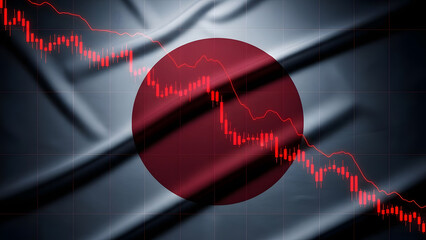 Japan's economy faces a financial crisis with a plunging stock chart