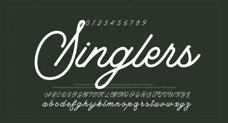 signature Font Calligraphy Logotype Script Brush Font Type Font lettering handwritten 