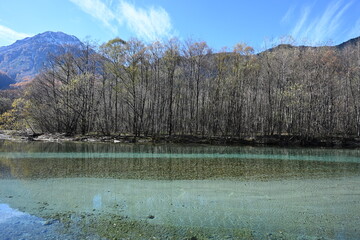 秋の上高地　大正池