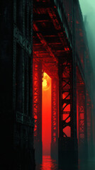 Create a minimalist industrial depiction of a steel wallpaper