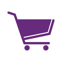 Purple shopping cart icon