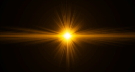 Abstract Radiance: A vibrant, radiant burst of golden light explodes from the center against a dark backdrop, capturing the essence of pure energy and luminosity.