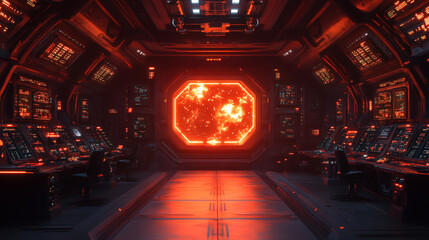  Create a neon-lit depiction of a boiler room