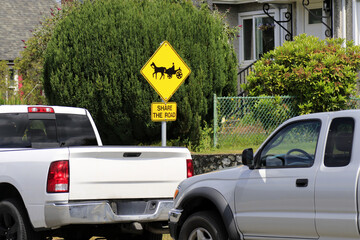 Panneau indicateur pour les cal&egrave;ches &agrave; Victoria, en Colombie-Britannique.