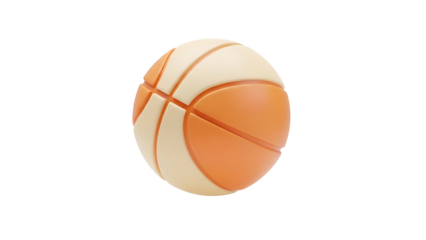 A basketball flies through the air with motion blur on a plain background (353)_no-bg