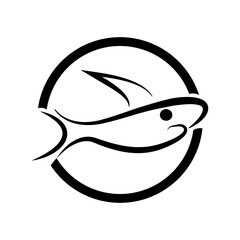 fish icon vector illustration