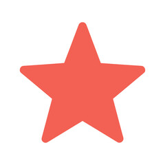 Obraz premium Red star icon on white background