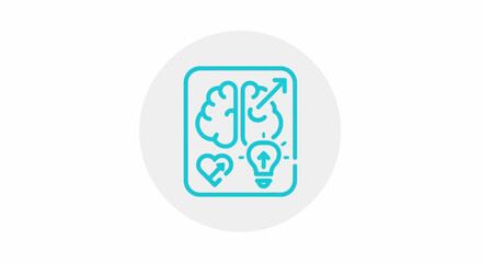 Brain health and mental well-being concept with creative ideas.