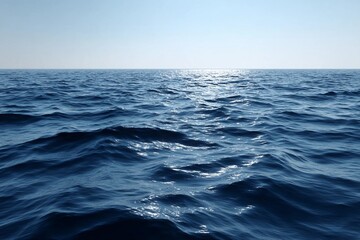 Fototapeta premium Wide view of ocean surface on a clear day