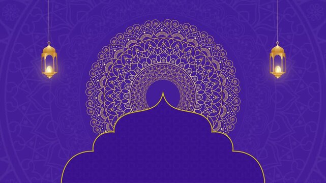 Ramadan Mandala Animation with Islamic Ornament and Arabic Pattern
