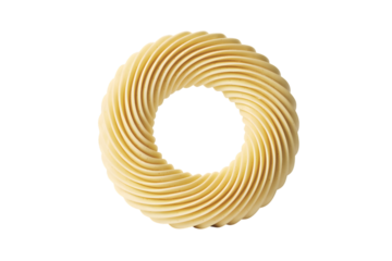 Circular spiral structure with intricate design, showcasing architectural precision . Isolated on transparent background, png