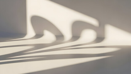 Intricate Shadows and Soft Light Patterns on a Minimalist Background Creating a Serene Abstract Atmosphere