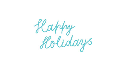 happy holidays hand written calligraphy text vector with transparent background 