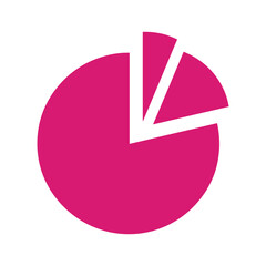 Pink Pie Chart Segment Separated