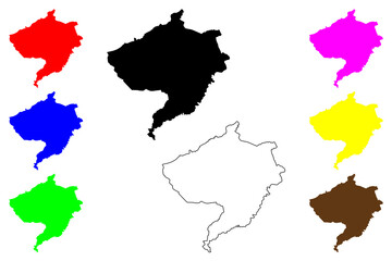 Obraz premium Guimba city (Central Luzon Region, Republic of the Philippines, ROP) map vector illustration, scribble sketch Guimba map