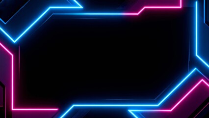 Neon lights frame