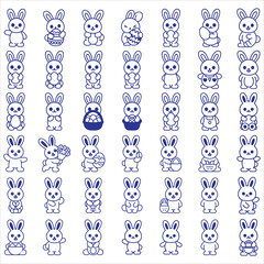 Cute Easter Bunny Svg Clip Art