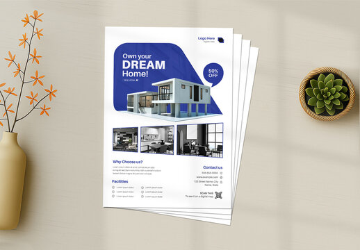 Modern Dream Home Flyer Template for Real Estate Business