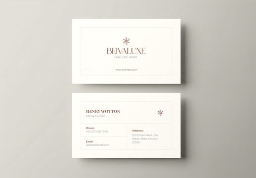 Minimal Luxury Business Card Template with Elegant Typography
