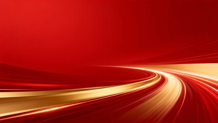 Red background with golden light trails