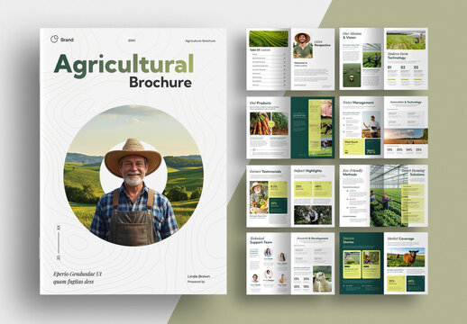 Modern and Clean Agricultural Portfolio Brochure Template