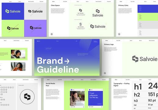 Modern Brand Guideline Presentation Template for Corporate Identity and Branding