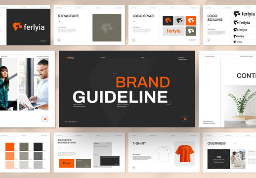 Modern Corporate Identity Brand Guideline Presentation Template