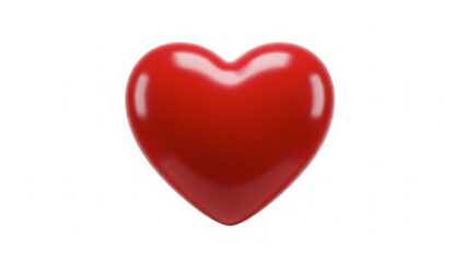Fototapeta premium Red heart icon isolated on white background